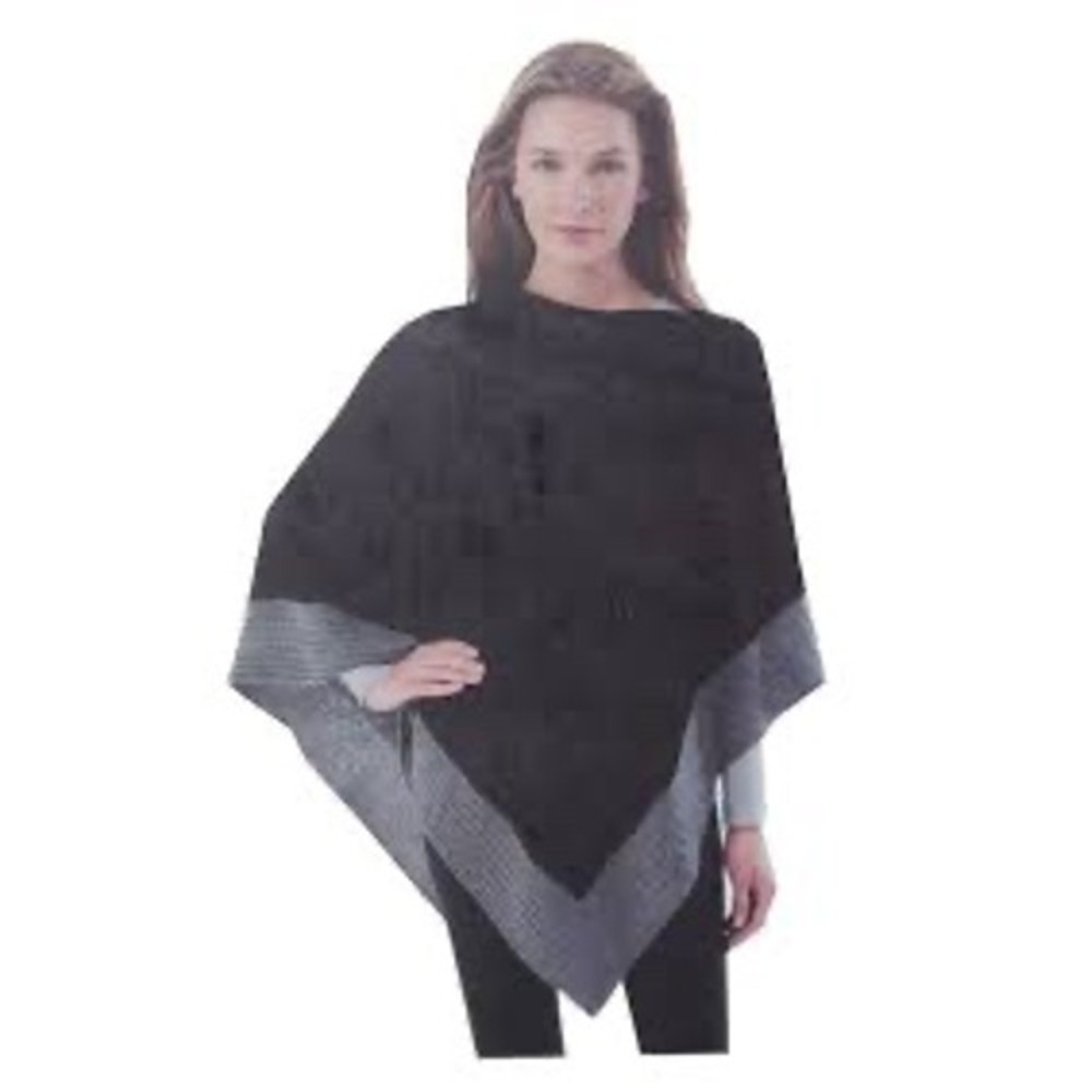 Celeste wool cashmere blend poncho gray black soft quite luxury light weight